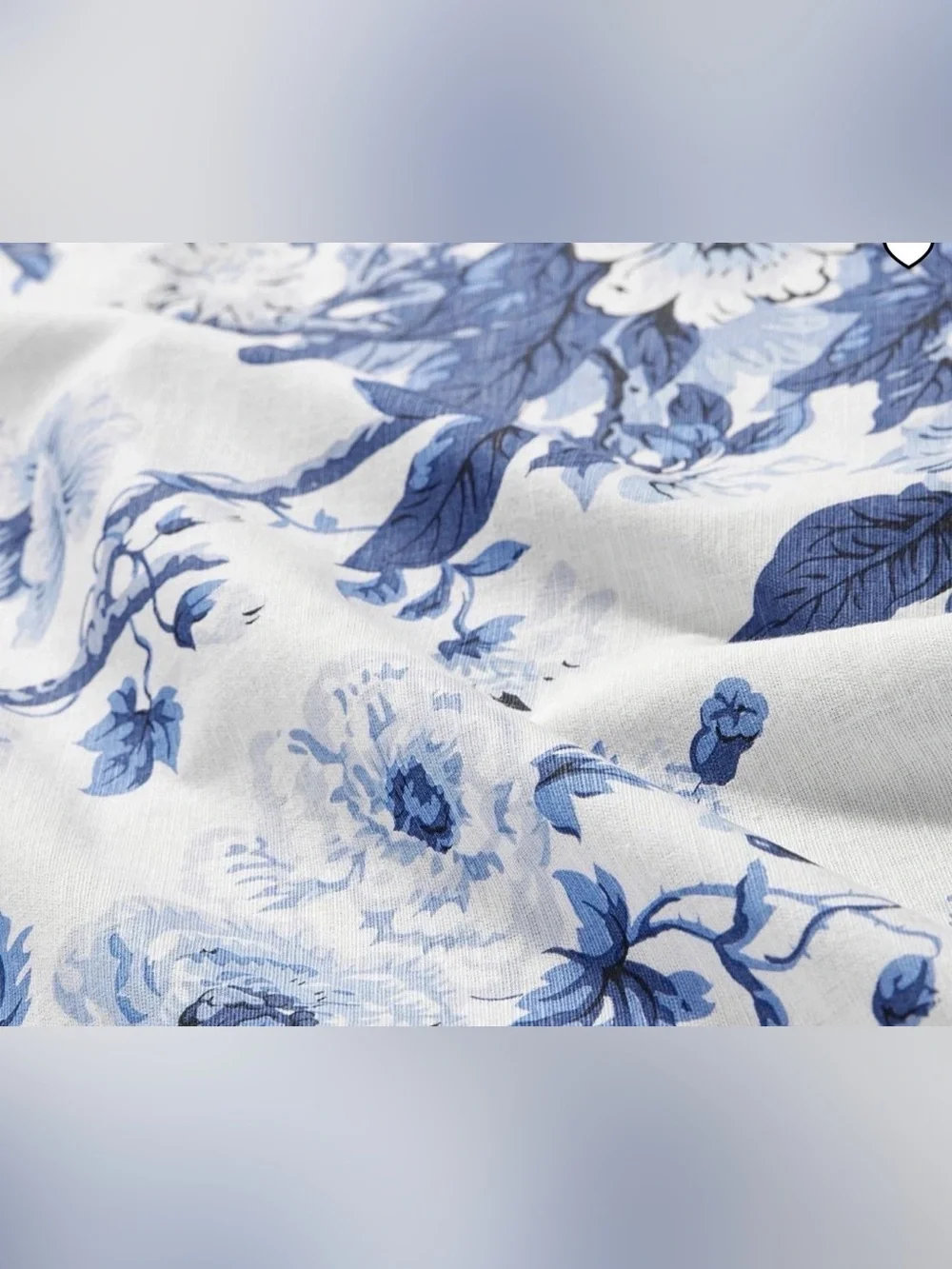 Pottery Barn Garden Floral Cotton/ Linen Napkins ~  ( Set of 4 )